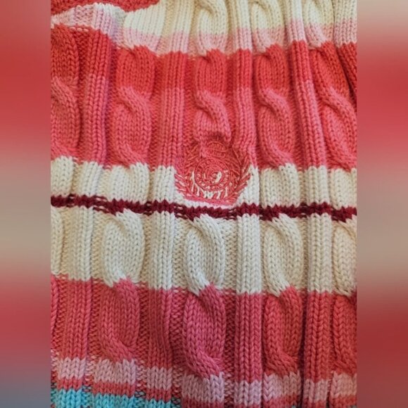 Liz Claiborne Pink Striped Knit Sweater. Size M - Picture 3 of 6